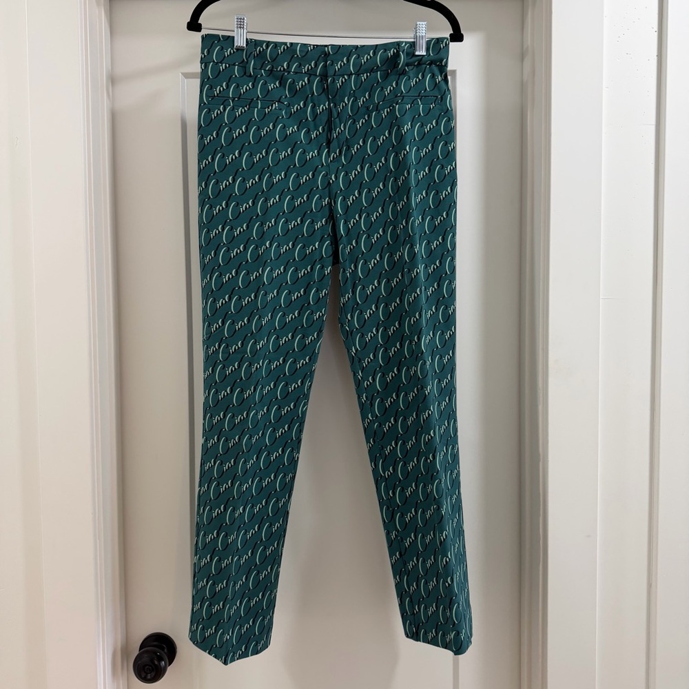 Anthropologie Teal Patterned Chinos